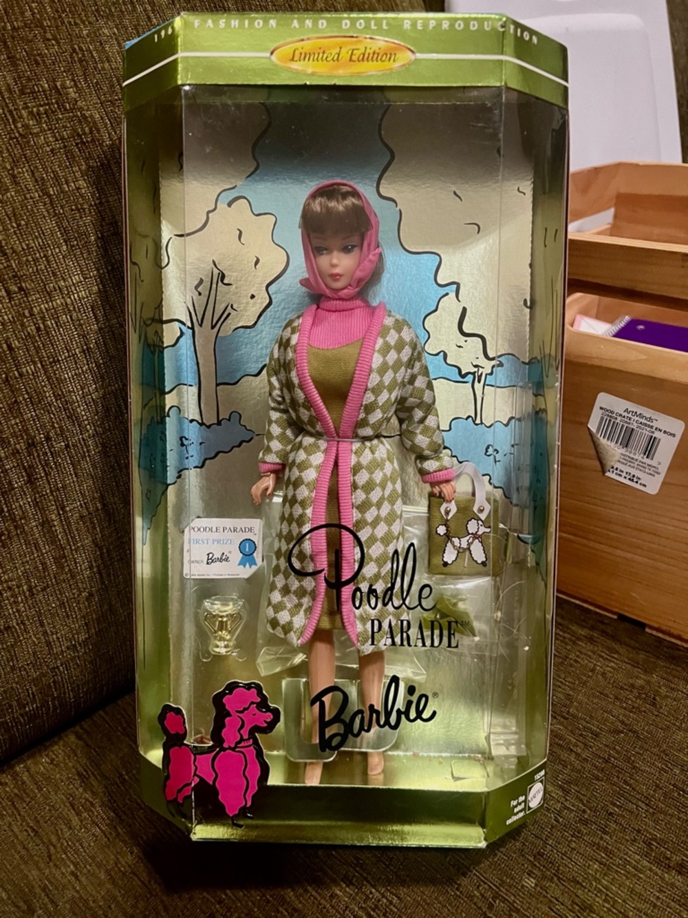 Barbie Poodle Parade Box — Blue Packaging with White Accents